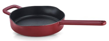 Fissler Moments Collection / Enameled cast iron pan (Ø 26 cm) non-stick, high rim, with pouring spouts, hanging loop, PFAS/PTFE-free, induction – Burgundy on sale